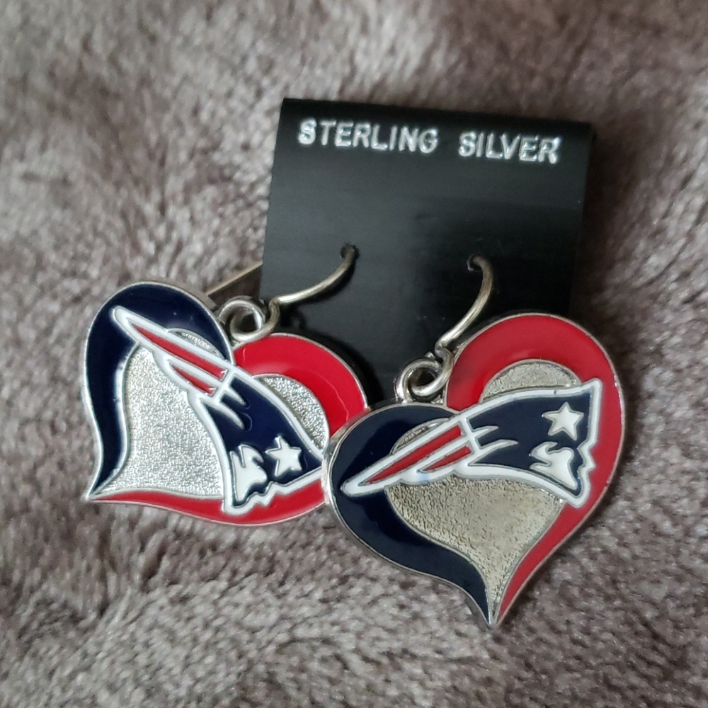 Patriots Heart Earrings